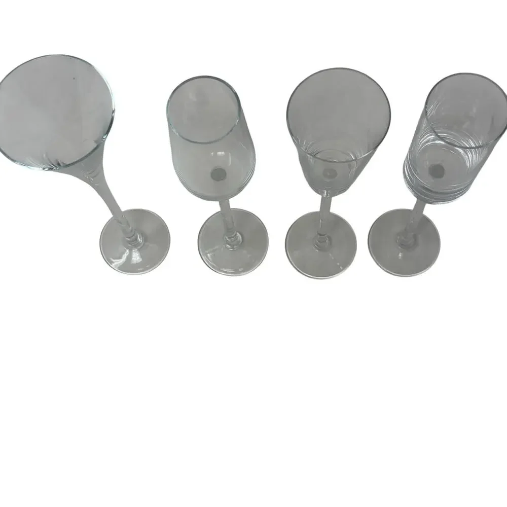 Calvin Klein Home Cooper Cordial Set of 4 Crystal Glasses Made In Poland